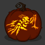 Buried.com Horror Pumpkin Carving Template
